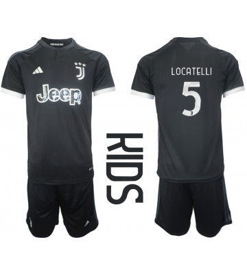 Juventus Manuel Locatelli #5 Tredje trøje Børn 2023-24 Kort ærmer (+ korte bukser)